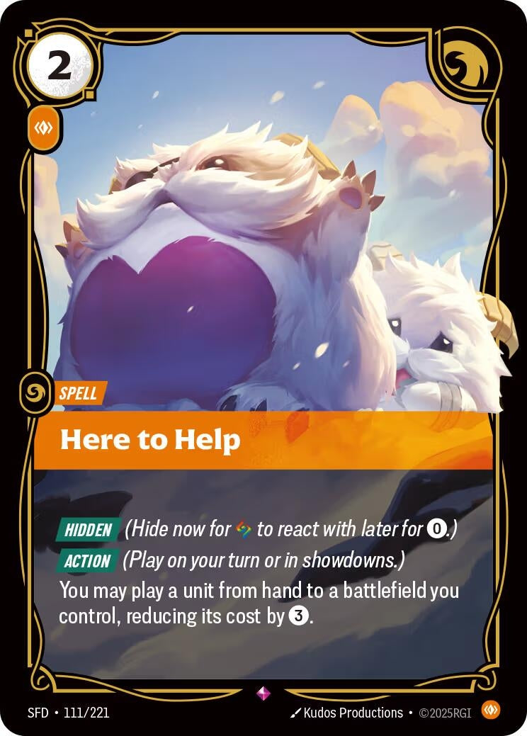 Image for Here to Help (111/221) [Spiritforged] - Riftbound: League of Legends Trading Card Game