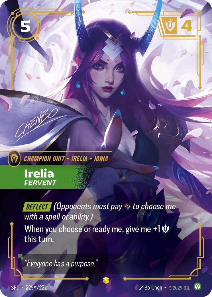 Image for Irelia - Fervent (Signature) (225*/221) [Spiritforged] - Riftbound: League of Legends Trading Card Game