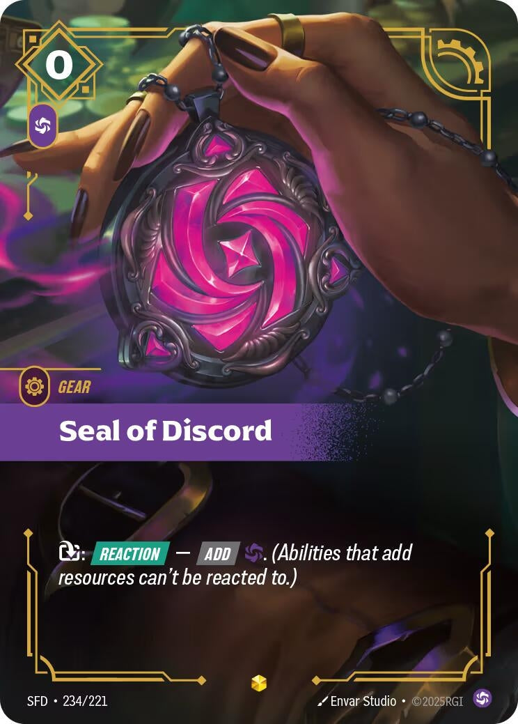 Image for Seal of Discord (Overnumbered) (234/221) [Spiritforged] - Riftbound: League of Legends Trading Card Game