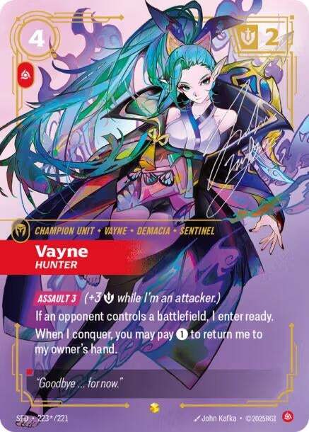 Image for Vayne - Hunter (Signature) (223*/221) [Spiritforged] - Riftbound: League of Legends Trading Card Game