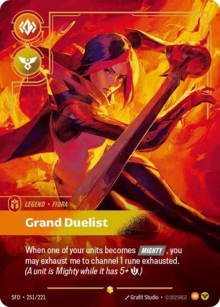 Image for Fiora - Grand Duelist (Overnumbered) (251/221) [Spiritforged] - Riftbound: League of Legends Trading Card Game