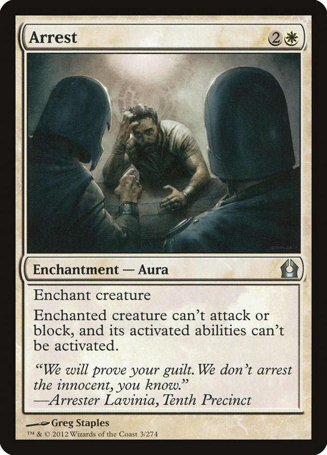 Image for Arrest (3) [Return to Ravnica] - Magic: The Gathering