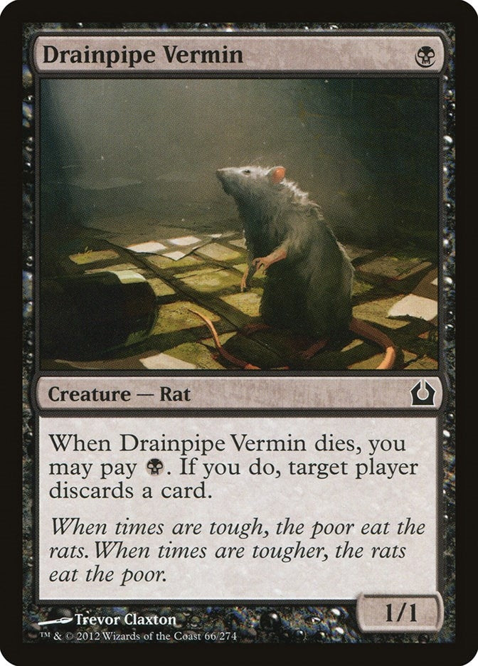 Image for Drainpipe Vermin (66) [Return to Ravnica] - Magic: The Gathering
