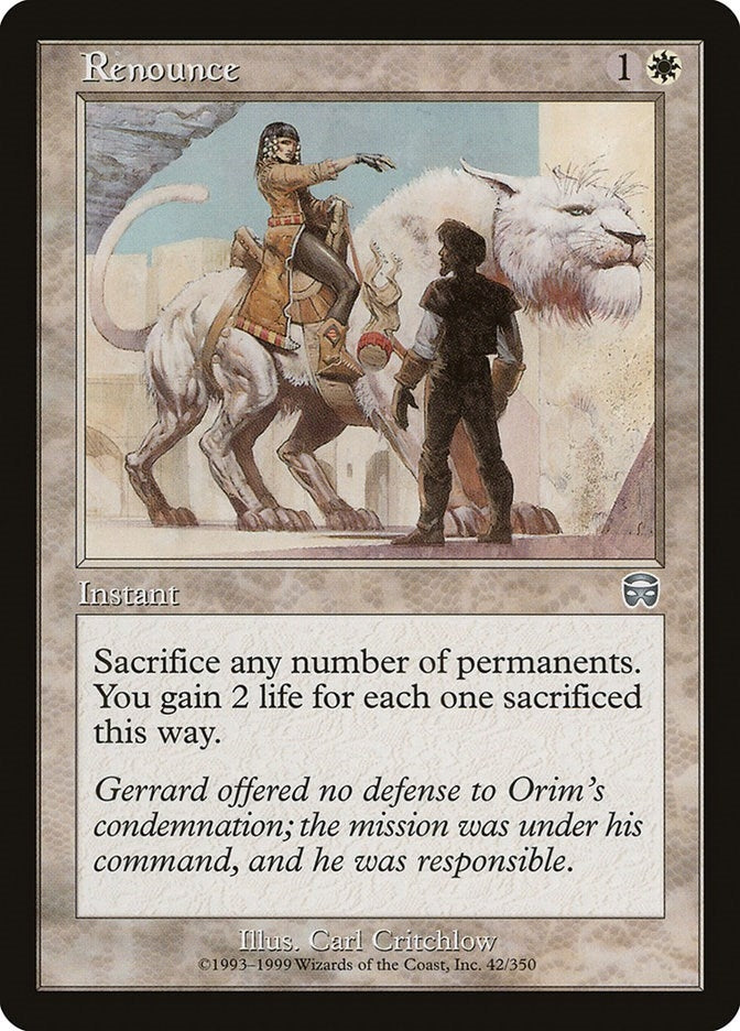 Image for Renounce (42) [Mercadian Masques] - Magic: The Gathering