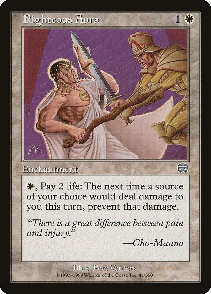 Image for Righteous Aura (45) [Mercadian Masques] - Magic: The Gathering