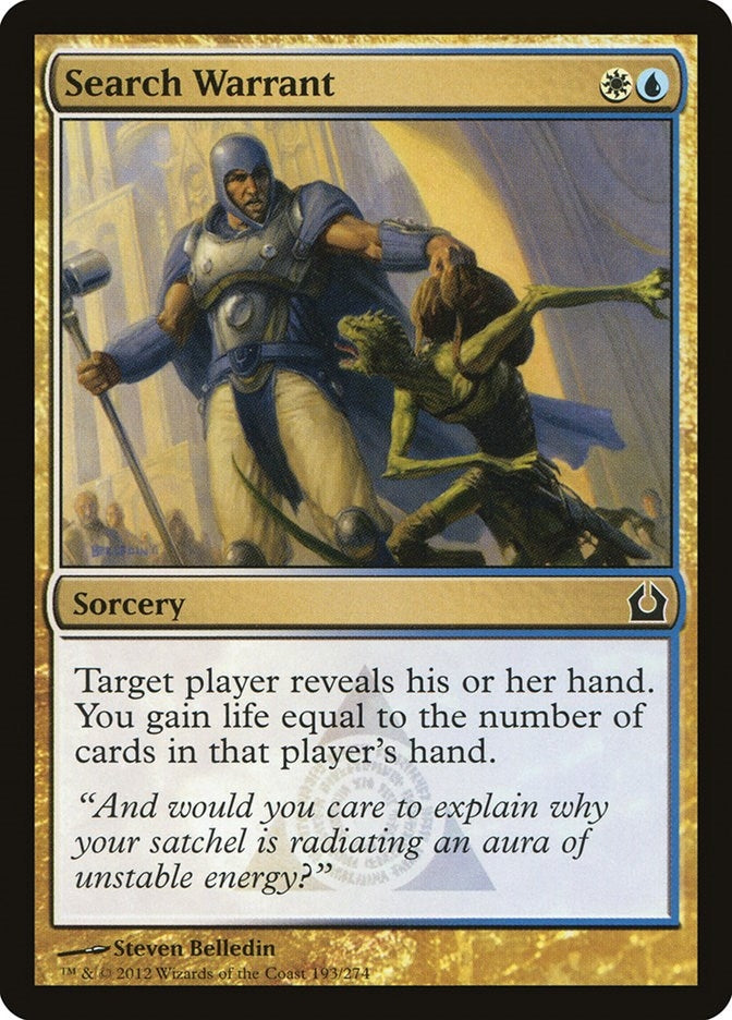 Image for Search Warrant (193) [Return to Ravnica] - Magic: The Gathering