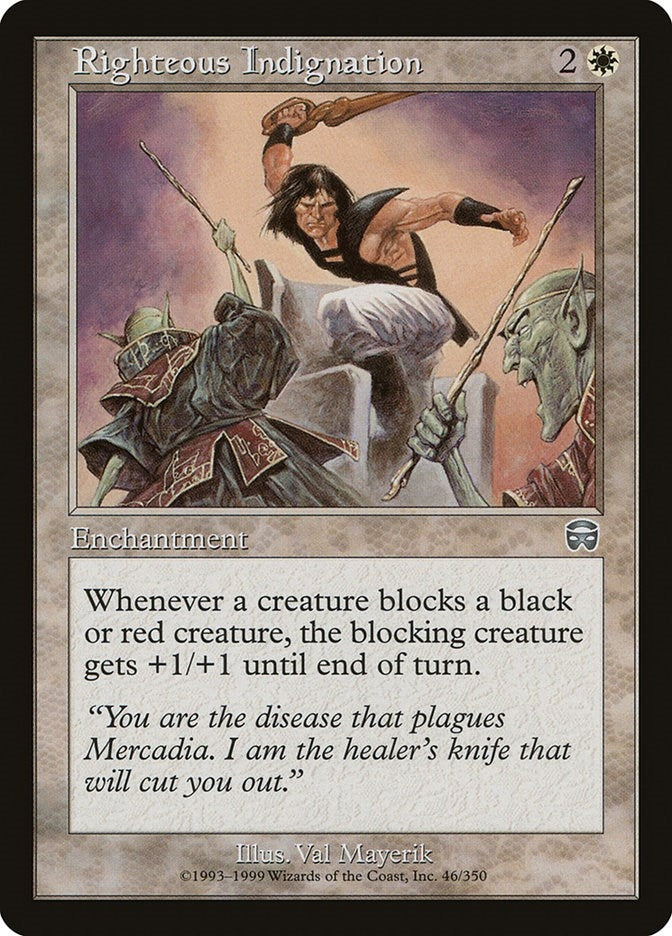 Image for Righteous Indignation (46) [Mercadian Masques] - Magic: The Gathering