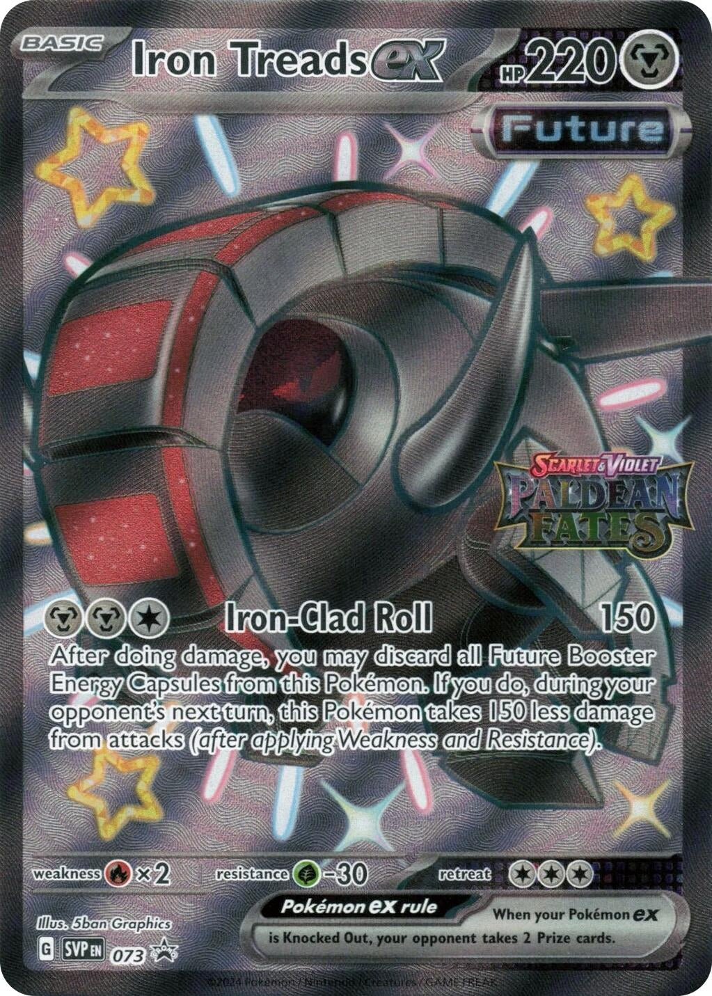 Image for Iron Treads ex - 073 (Paldean Fates Stamped) (073) [Miscellaneous Cards & Products] - Pokemon