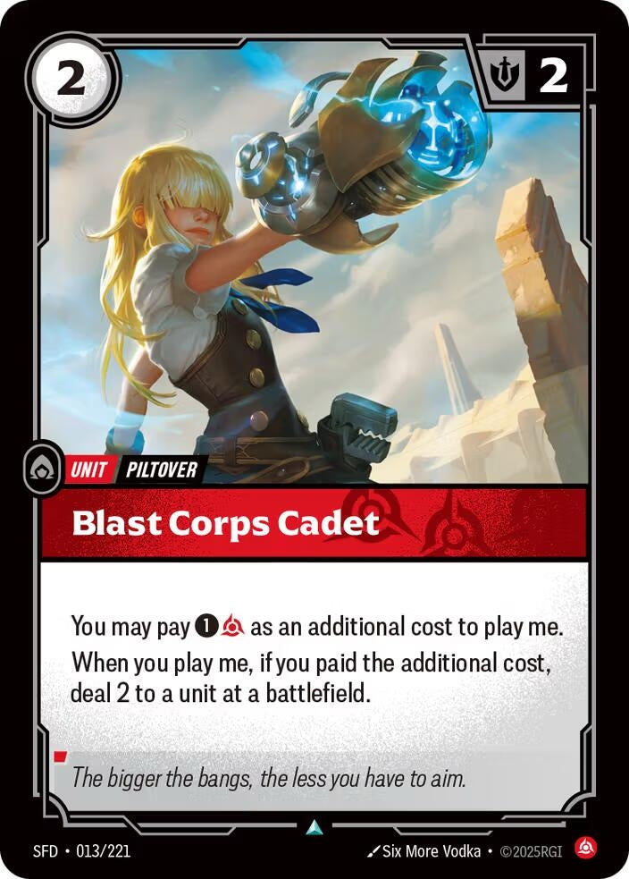 Image for Blast Corps Cadet (013/221) [Spiritforged] - Riftbound: League of Legends Trading Card Game