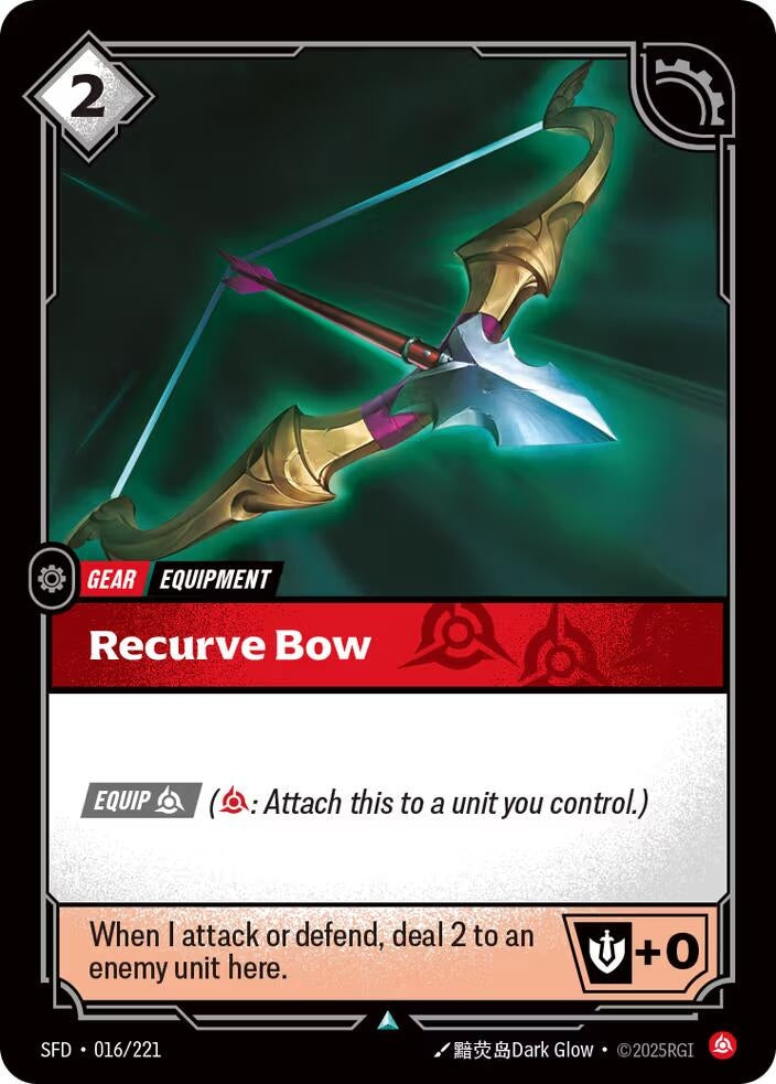 Image for Recurve Bow (016/221) [Spiritforged] - Riftbound: League of Legends Trading Card Game