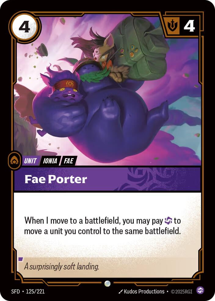 Image for Fae Porter (125/221) [Spiritforged] - Riftbound: League of Legends Trading Card Game