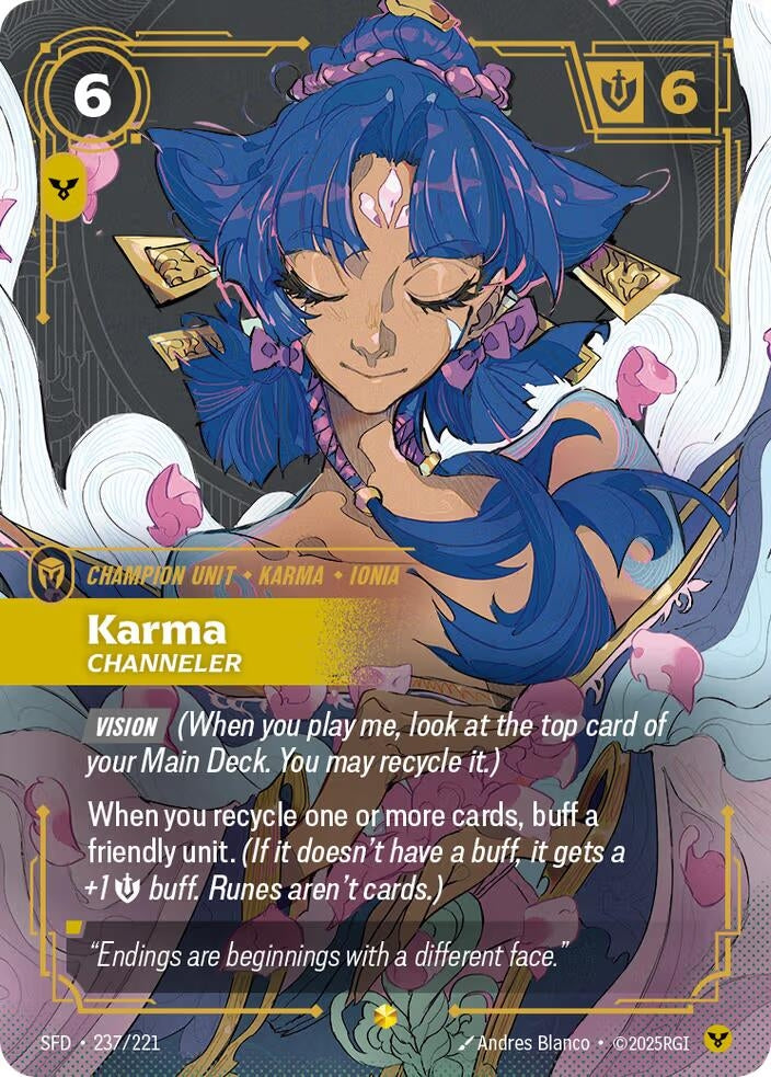 Image for Karma - Channeler (Overnumbered) (237/221) [Spiritforged] - Riftbound: League of Legends Trading Card Game
