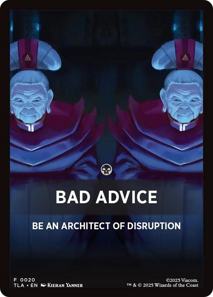 Image for Bad Advice Theme Card (20) [Avatar: The Last Airbender] - Magic: The Gathering