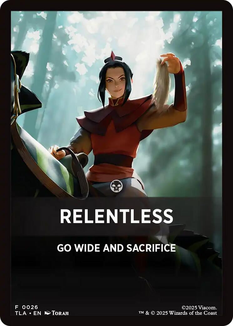 Image for Relentless Theme Card (26) [Avatar: The Last Airbender] - Magic: The Gathering