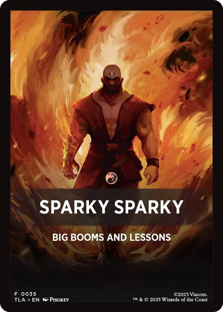 Image for Sparky Sparky Theme Card (35) [Avatar: The Last Airbender] - Magic: The Gathering