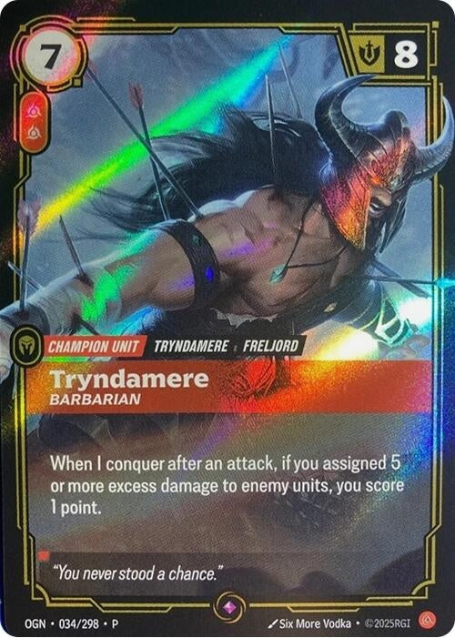 Image for Tryndamere - Barbarian [Riftbound Organized Play Promotional Cards] - Riftbound: League of Legends Trading Card Game