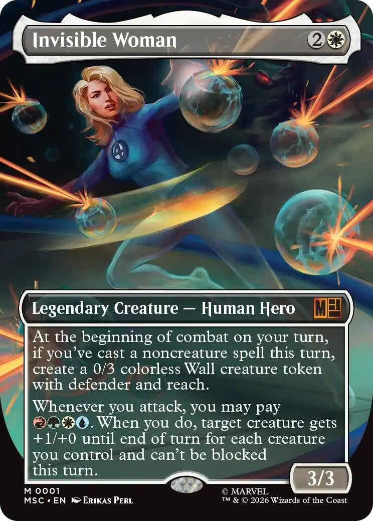 Image for Invisible Woman (Borderless) (1) [Marvel Super Heroes] - Magic: The Gathering
