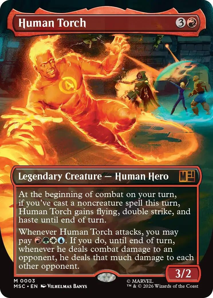 Image for Human Torch (Borderless) (3) [Marvel Super Heroes] - Magic: The Gathering