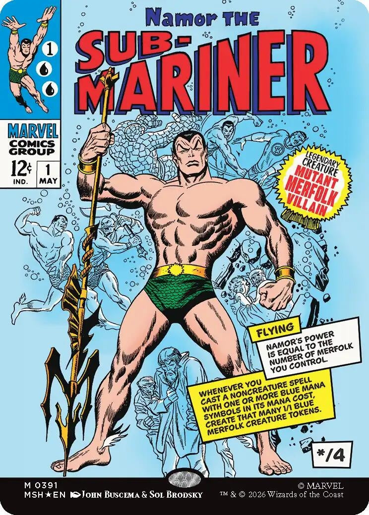 Image for Namor The Sub-Mariner (Borderless) (391) [Marvel Super Heroes] - Magic: The Gathering