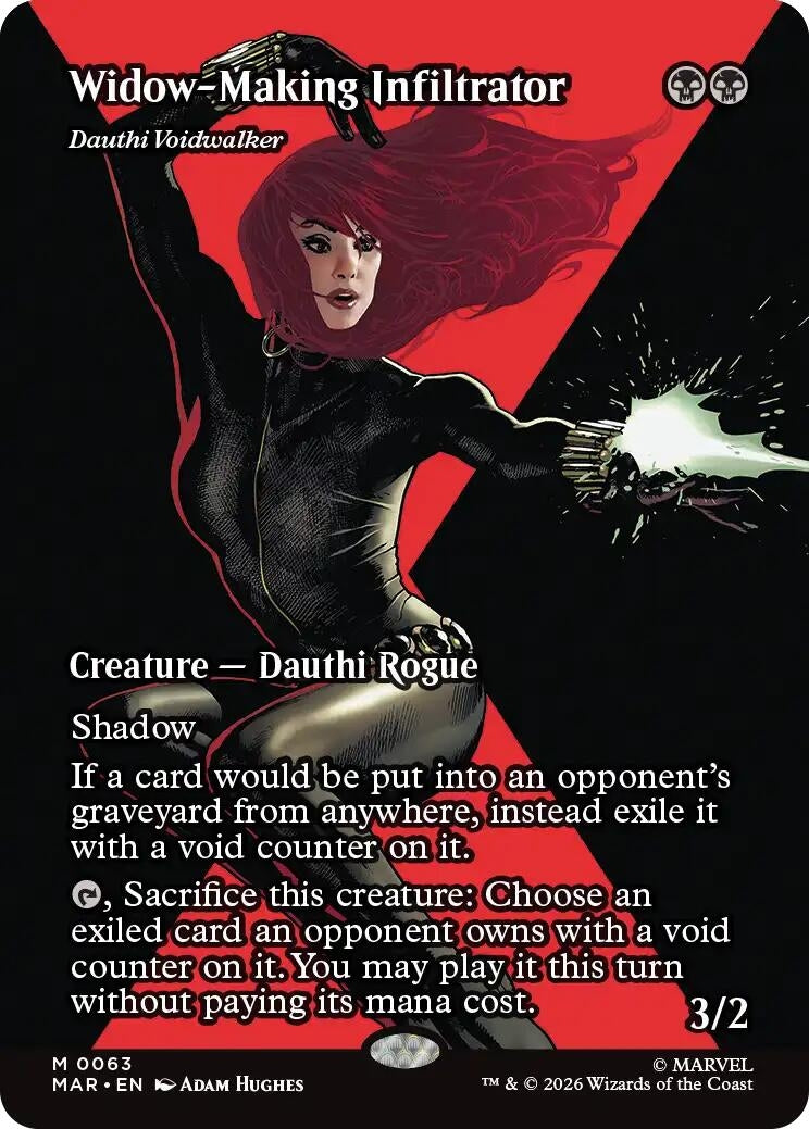 Image for Widow-Making Infiltrator - Dauthi Voidwalker (Borderless) (63) [Marvel Universe Eternal-Legal] - Magic: The Gathering