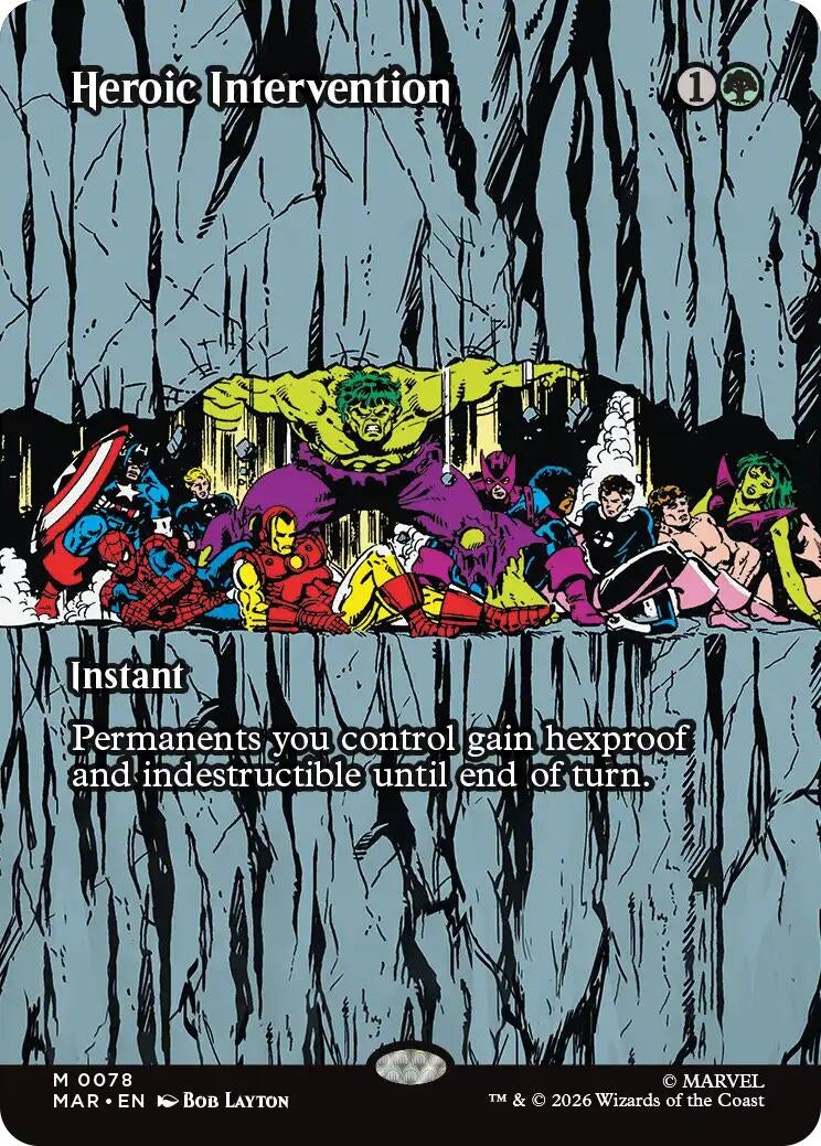 Image for Heroic Intervention (0078) (Borderless) (78) [Marvel Universe Eternal-Legal] - Magic: The Gathering