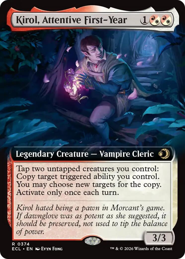 Image for Kirol, Attentive First-Year (Extended Art) (374) [Lorwyn Eclipsed] - Magic: The Gathering