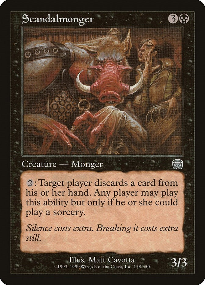 Image for Scandalmonger (158) [Mercadian Masques] - Magic: The Gathering