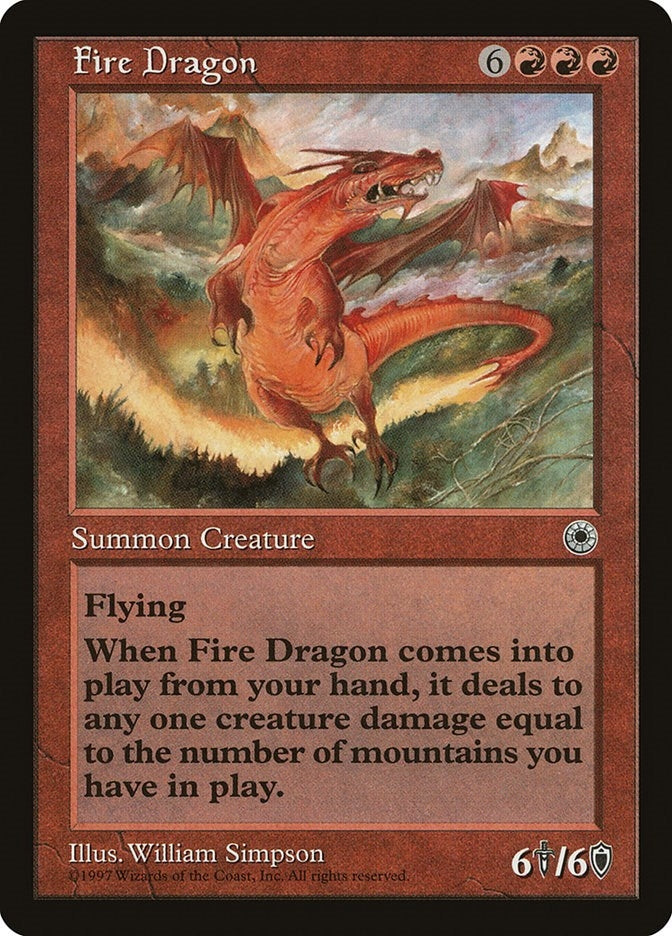 Image for Fire Dragon [Portal] - Magic: The Gathering