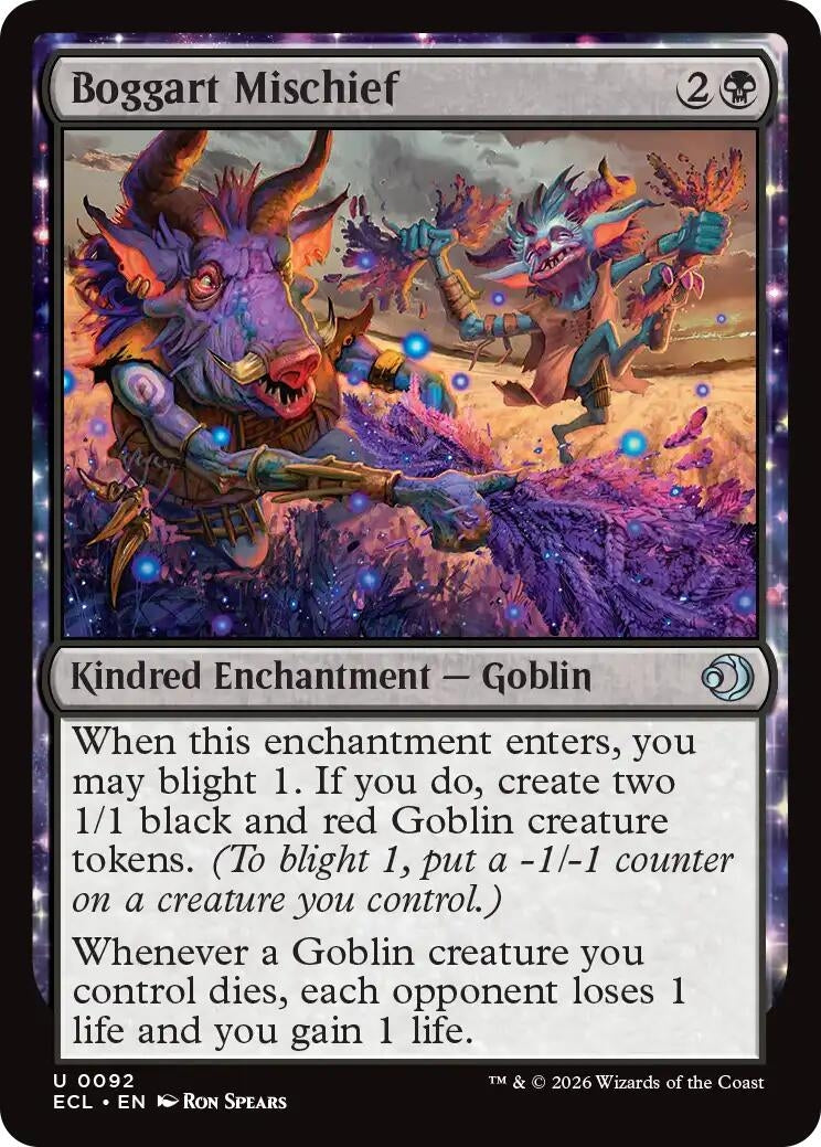Image for Boggart Mischief (92) [Lorwyn Eclipsed] - Magic: The Gathering