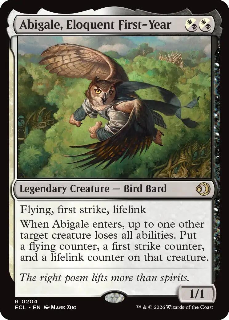 Image for Abigale, Eloquent First-Year (204) [Lorwyn Eclipsed] - Magic: The Gathering