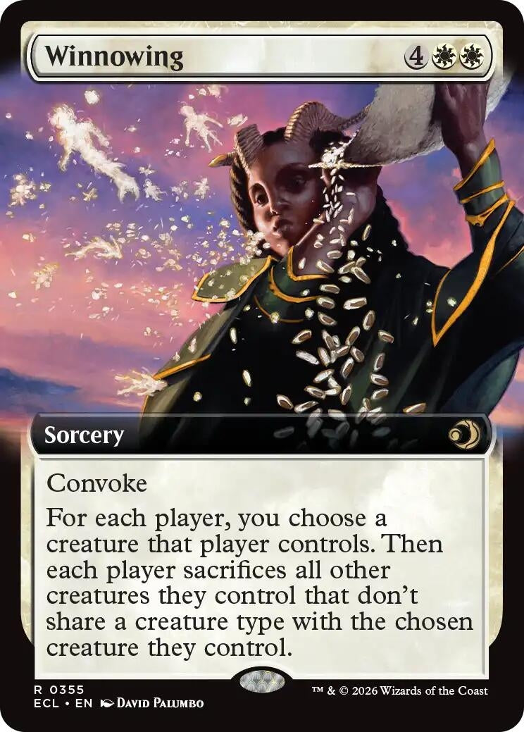 Image for Winnowing (Extended Art) (355) [Lorwyn Eclipsed] - Magic: The Gathering