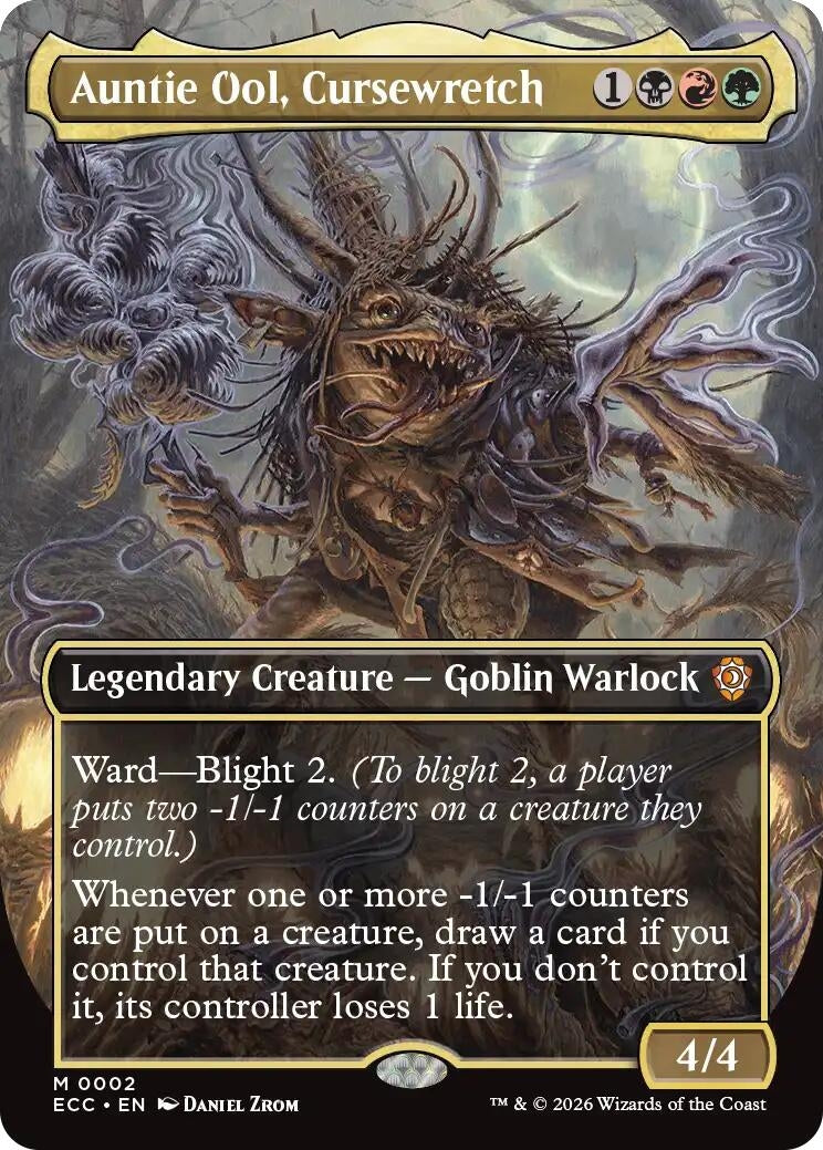 Image for Auntie Ool, Cursewretch (Borderless) (2) [Lorwyn Eclipsed] - Magic: The Gathering
