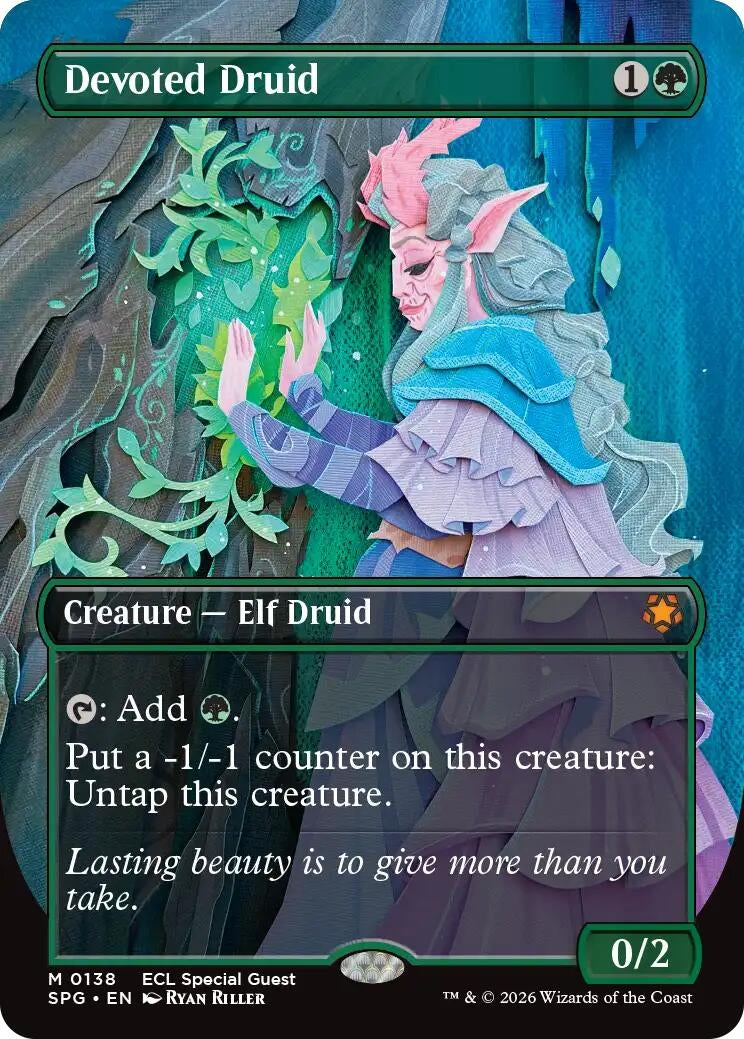 Image for Devoted Druid (Borderless) (138) [Special Guests] - Magic: The Gathering