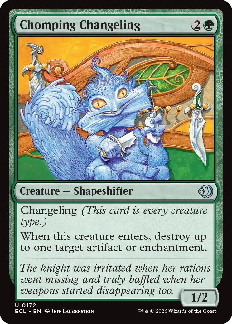 Image for Chomping Changeling (172) [Lorwyn Eclipsed] - Magic: The Gathering