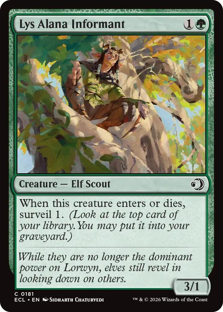 Image for Lys Alana Informant (181) [Lorwyn Eclipsed] - Magic: The Gathering