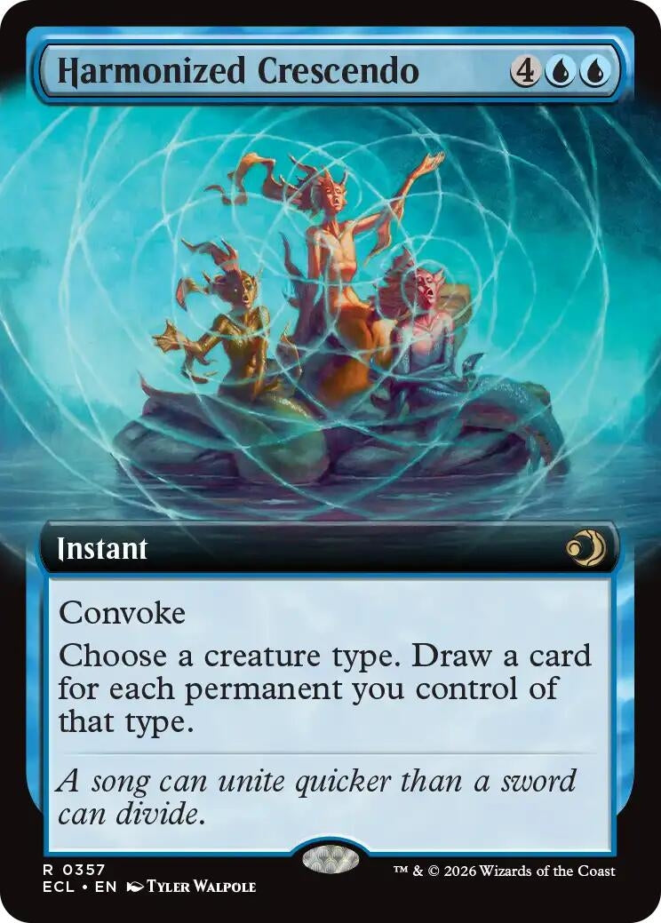 Image for Harmonized Crescendo (Extended Art) (357) [Lorwyn Eclipsed] - Magic: The Gathering