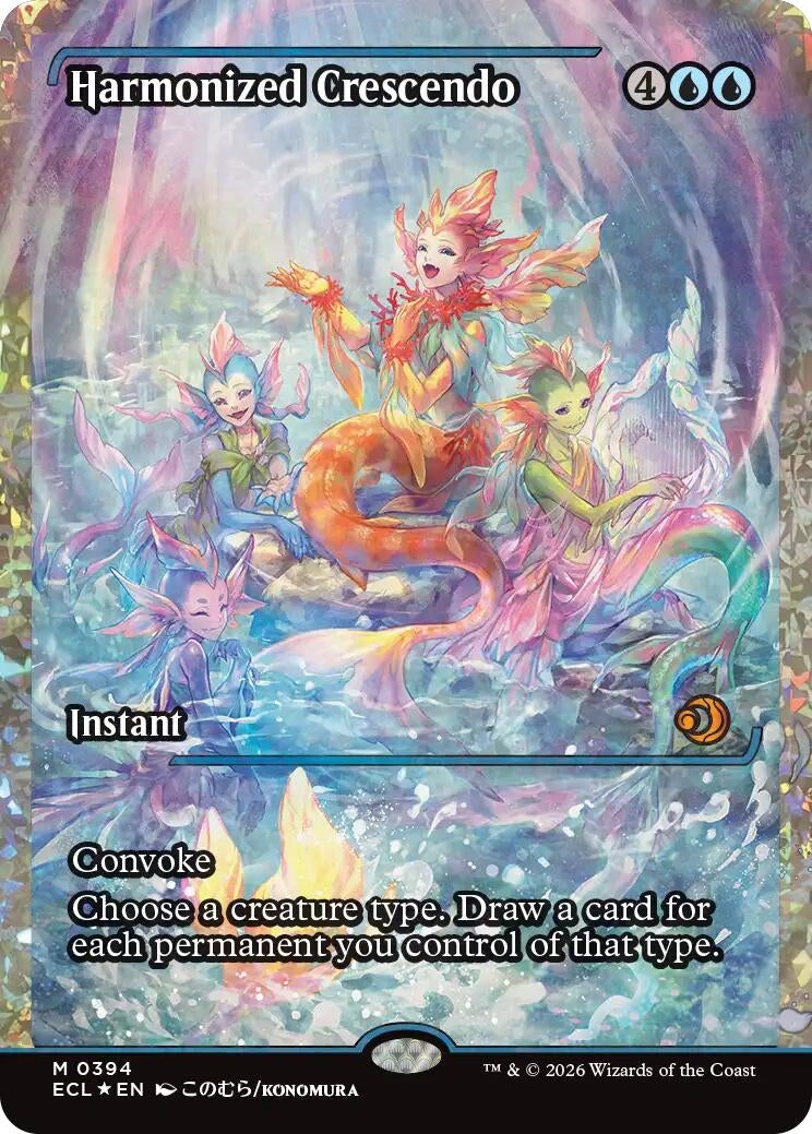 Image for Harmonized Crescendo (0394) (Showcase) (Fracture Foil) (394) [Lorwyn Eclipsed] - Magic: The Gathering