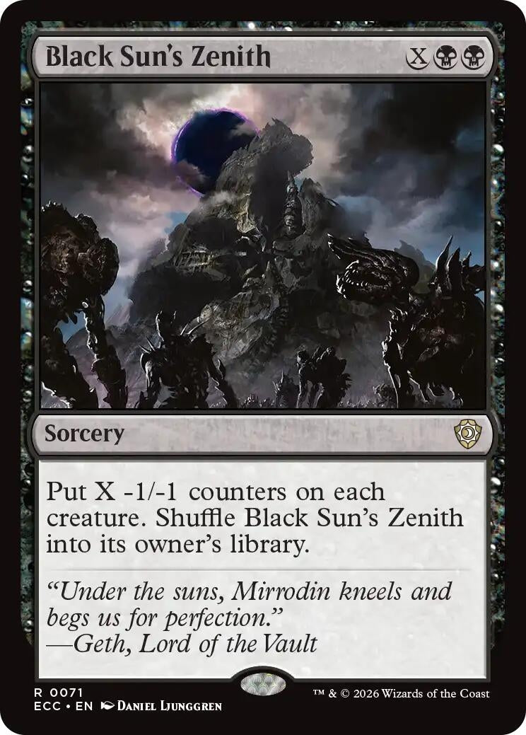 Image for Black Sun's Zenith (71) [Lorwyn Eclipsed] - Magic: The Gathering