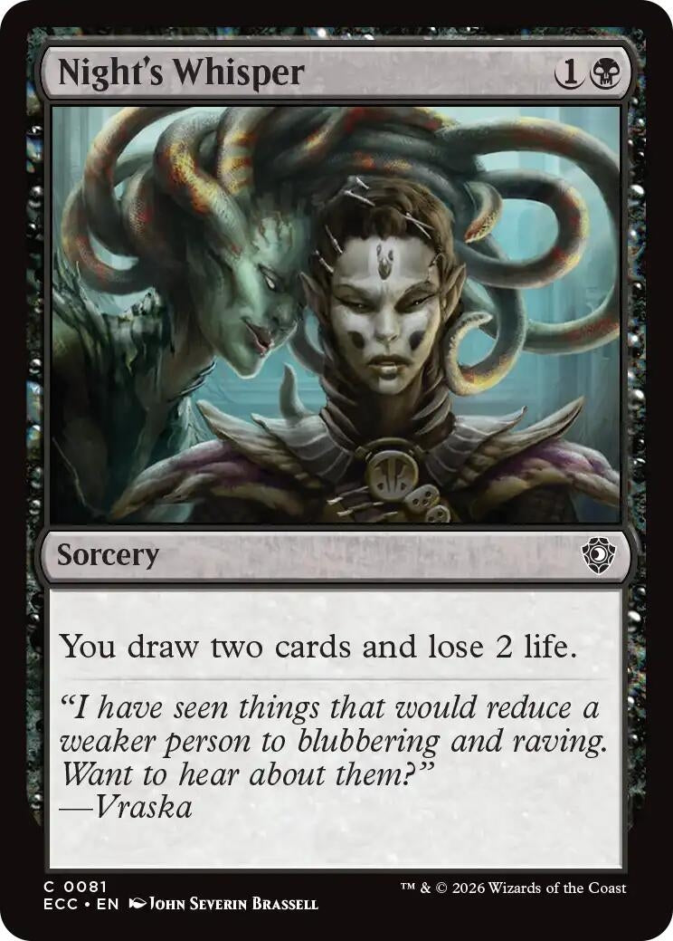 Image for Night's Whisper (81) [Lorwyn Eclipsed] - Magic: The Gathering