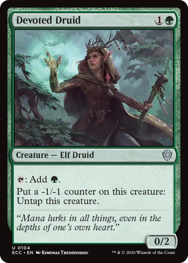Image for Devoted Druid (104) [Lorwyn Eclipsed] - Magic: The Gathering