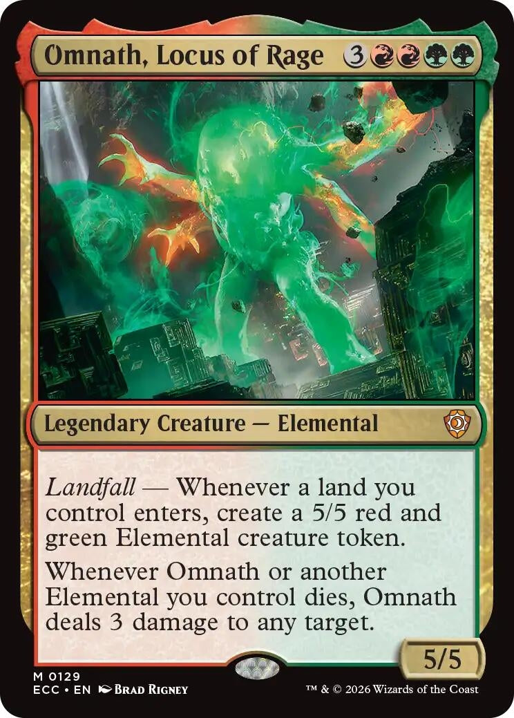 Image for Omnath, Locus of Rage (129) [Lorwyn Eclipsed] - Magic: The Gathering
