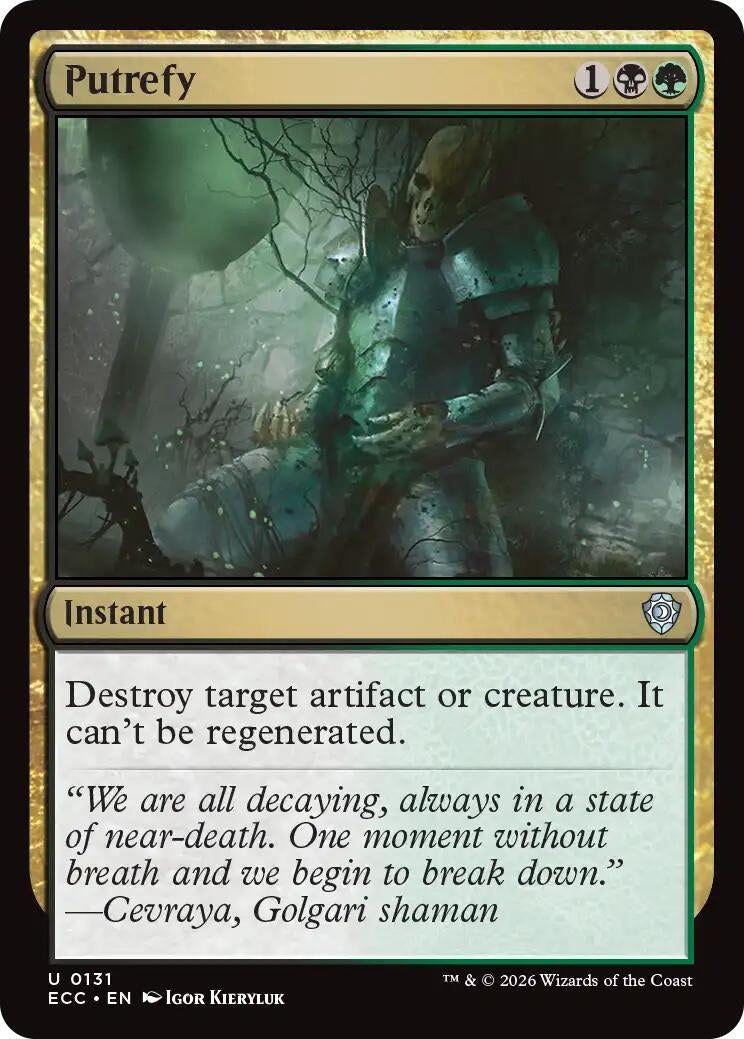 Image for Putrefy (131) [Lorwyn Eclipsed] - Magic: The Gathering