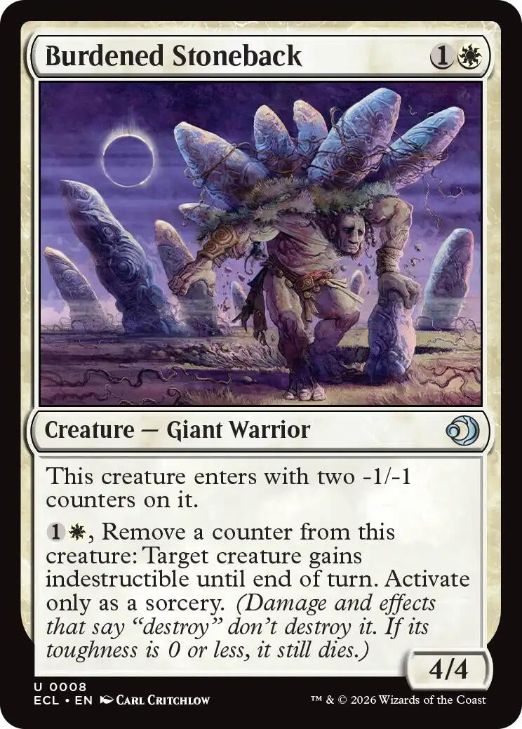 Image for Burdened Stoneback (8) [Lorwyn Eclipsed] - Magic: The Gathering