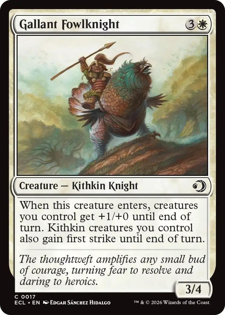 Image for Gallant Fowlknight (17) [Lorwyn Eclipsed] - Magic: The Gathering