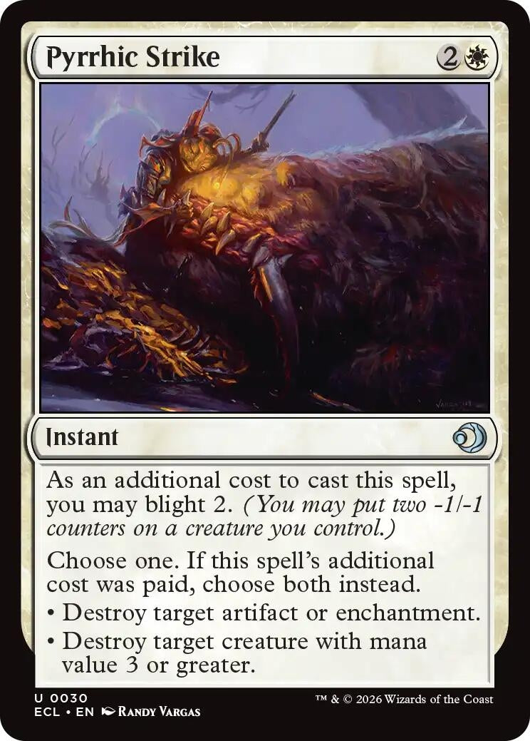 Image for Pyrrhic Strike (30) [Lorwyn Eclipsed] - Magic: The Gathering