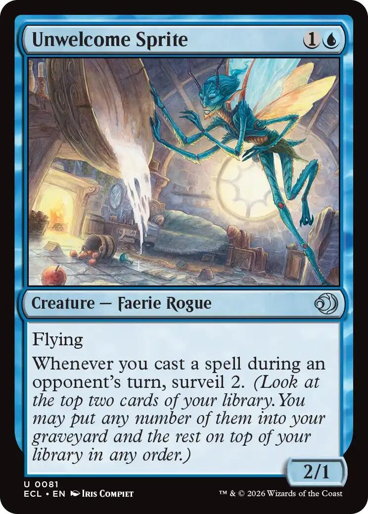 Image for Unwelcome Sprite (81) [Lorwyn Eclipsed] - Magic: The Gathering