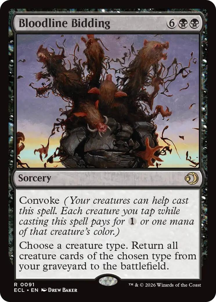 Image for Bloodline Bidding (91) [Lorwyn Eclipsed] - Magic: The Gathering