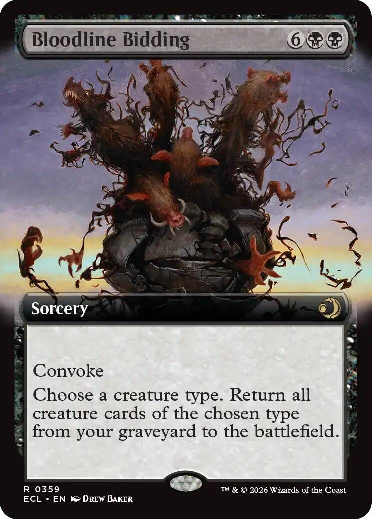 Image for Bloodline Bidding (Extended Art) (359) [Lorwyn Eclipsed] - Magic: The Gathering