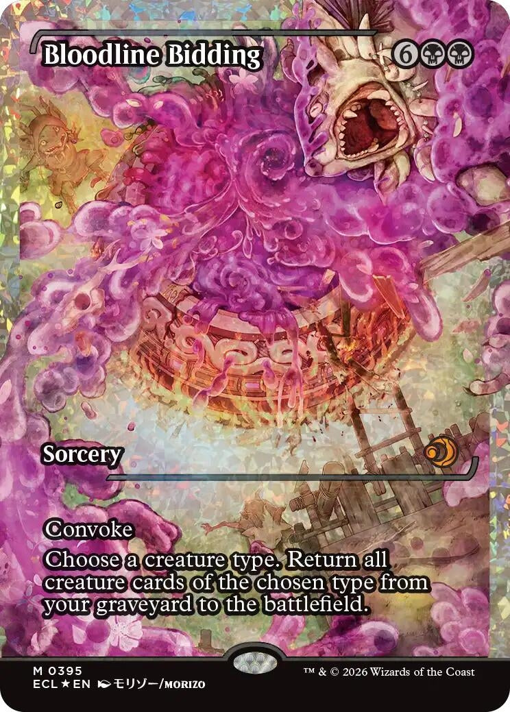 Image for Bloodline Bidding (Showcase) (Fracture Foil) (395) [Lorwyn Eclipsed] - Magic: The Gathering
