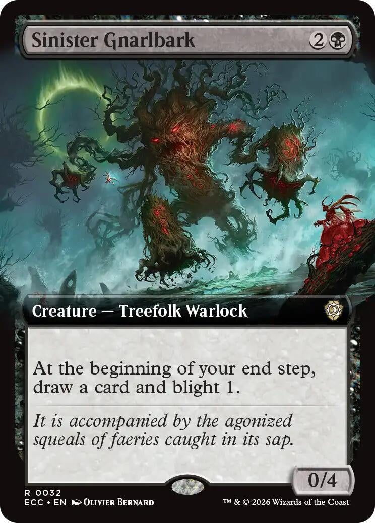 Image for Sinister Gnarlbark (Extended Art) (32) [Lorwyn Eclipsed] - Magic: The Gathering